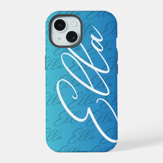Ella Herhalende Naam Patroonontwerp iPhone 15 Case (Achterkant)