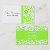 Ella Limoen Damask Chic Visitekaartje (Voorkant / Achterkant)