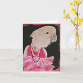 Ella Mooie in Roze notakaart Kaart (Gele Bloem)