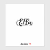 Ella Naam - Handgeschreven kalligrafie Sticker (Vel)