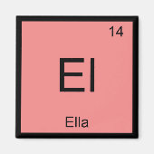 Ella Name Chemistry Element Periodieke Tabel Magneet (Voorkant)