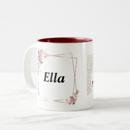 Ella name Mug – Custom Coffee Cup with An Tweekleurige Koffiemok