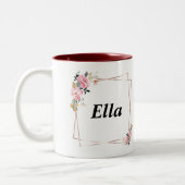 Ella name Mug – Custom Coffee Cup with An Tweekleurige Koffiemok (Links)