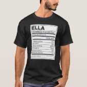 Ella Nutrition Information Problem Solution Hard W T-shirt (Voorkant)