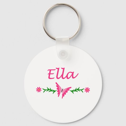Ella (roze vlinder) sleutelhanger (Voorkant)