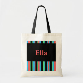 Ella striped Canvas tas