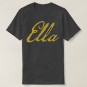 Ella Typography Gold Script T-shirt (Design voorkant)