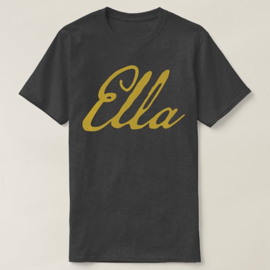 Ella Typography Gold Script T-shirt (Design voorkant)