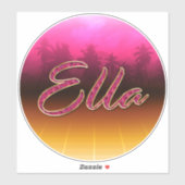 Ella Vorname Name golden pink Aufkleber Sticker (Vel)