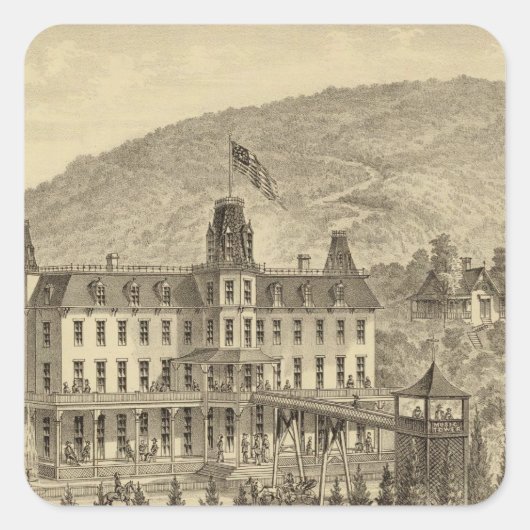 Ellanova Springs 10 mijl van Pittsburgh Vierkante Sticker (Voorkant)