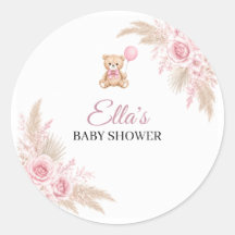 Ella's Roze Teddybeer Baby Shower