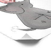 Ella's Umbrella Elephant Print Foto Afdruk (Hoek)