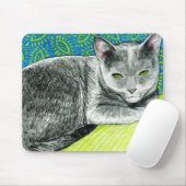 Elle de Korat Cat-Muismat Muismat (Met muis)