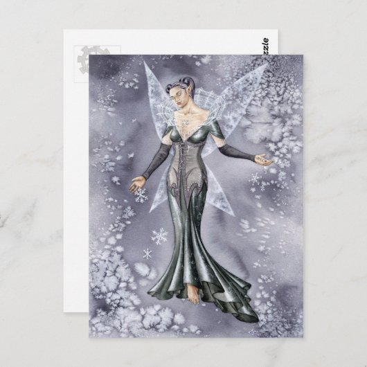 Elle neige briefkaart (Voorkant / Achterkant)