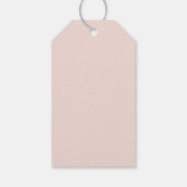 ELLE roze bloem elegante bruiloft Cadeaulabel (Achterkant)