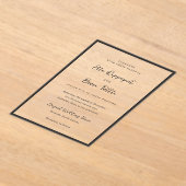 Elle Simple Modern Wedding Acryl Uitnodigingen (Laagn)