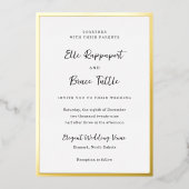 Elle Simple Modern Wedding Folie Uitnodiging (Voorkant)