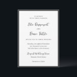 Elle Simple Modern Wedding Kaart<br><div class="desc">Moderne huwelijksuitnodiging met een eenvoudig ontwerp met uw evenementdetails omgeven door een dunne rand.</div>