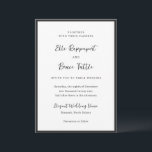 Elle Simple Modern Wedding Kaart<br><div class="desc">Moderne huwelijksuitnodiging met een eenvoudig ontwerp met uw evenementdetails omgeven door een dunne rand.</div>