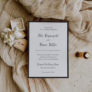 Elle Simple Modern Wedding Kaart