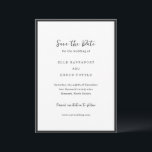 Elle Simple Modern Wedding Save The Date<br><div class="desc">Moderne bruiloft slaan de datum op met een eenvoudig ontwerp met uw evenementdetails omgeven door een dunne rand.</div>