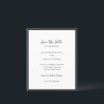 Elle Simple Modern Wedding Save the Date<br><div class="desc">Moderne bruiloft slaan de datum op met een eenvoudig ontwerp met uw evenementdetails omgeven door een dunne rand.</div>