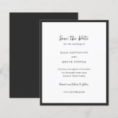 Elle Simple Modern Wedding Save the Date (Voorkant / Achterkant)