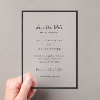 Elle Simple Modern Wedding Save the Date