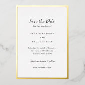 Elle Simple Modern Wedding Save the Date Folie Uitnodiging (Voorkant)