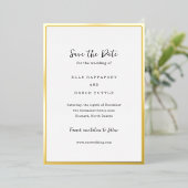 Elle Simple Modern Wedding Save the Date Folie Uitnodiging (Staand Voorkant)