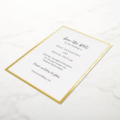 Elle Simple Modern Wedding Save the Date Folie Uitnodiging (Gedraaid)