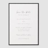 Elle Simple Modern Wedding Save the Date Vellum Uitnodigingen (Voorkant)