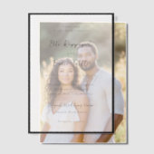 Elle Simple Modern Wedding Vellum Uitnodigingen (Offset (Koppel))