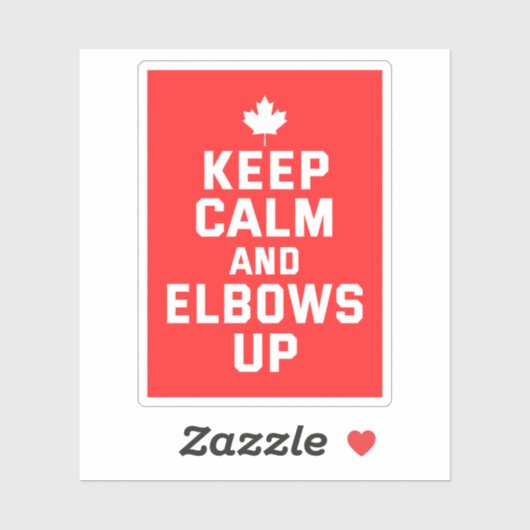 Ellebogen houden kalm - Trots Canadees Sticker (Vel)
