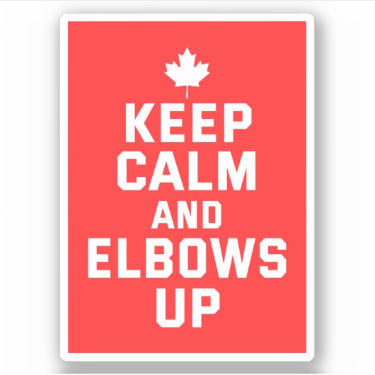 Ellebogen houden kalm - Trots Canadees Sticker (Voorkant)