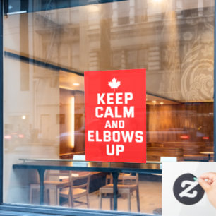 Ellebogen Omhoog Blijf Kalm - Trotse Canadees Raamsticker