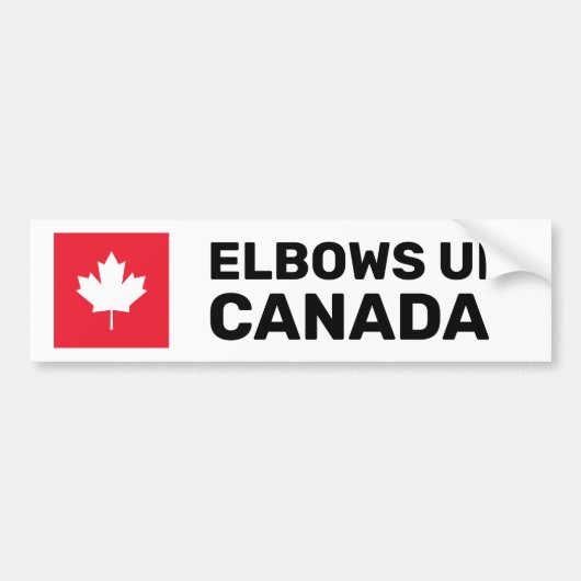 Ellebogen omhoog Canada Bumpersticker (Voorkant)