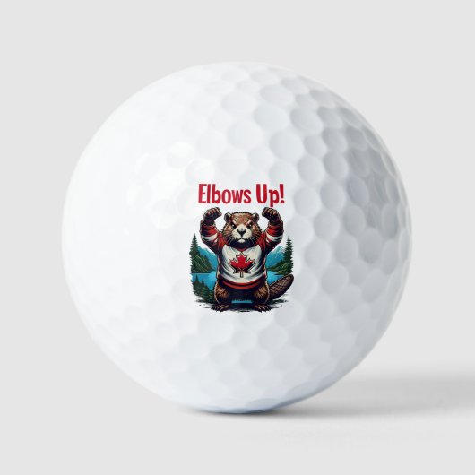 Ellebogen omhoog Canada Golfballen (Voorkant)