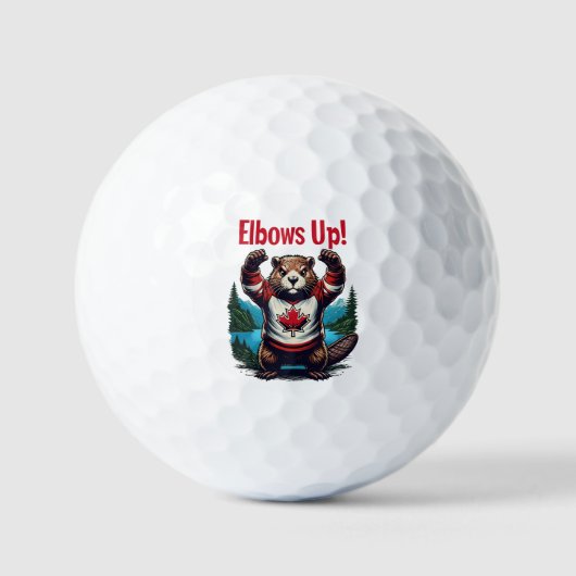 Ellebogen omhoog Canada Golfballen (Voorkant)