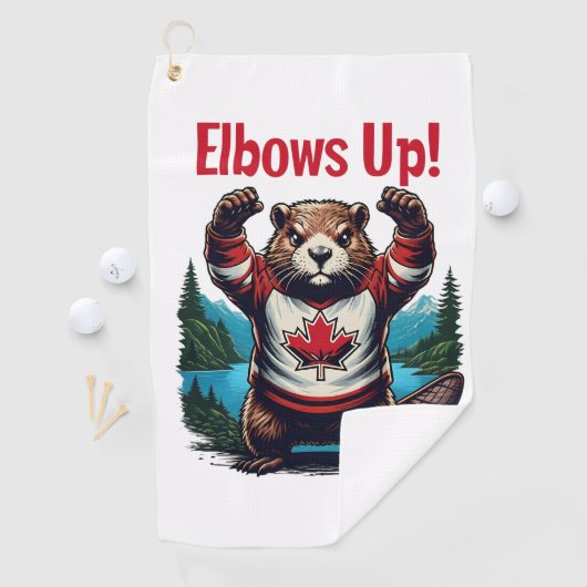 Ellebogen omhoog Canada Golfhanddoek (Insitu)