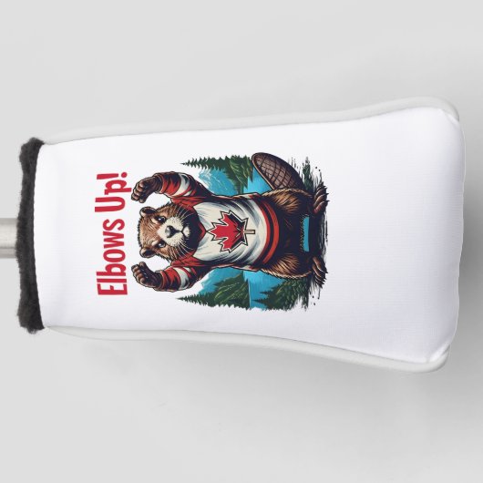 Ellebogen omhoog Canada Golfheadcover (Voorkant)