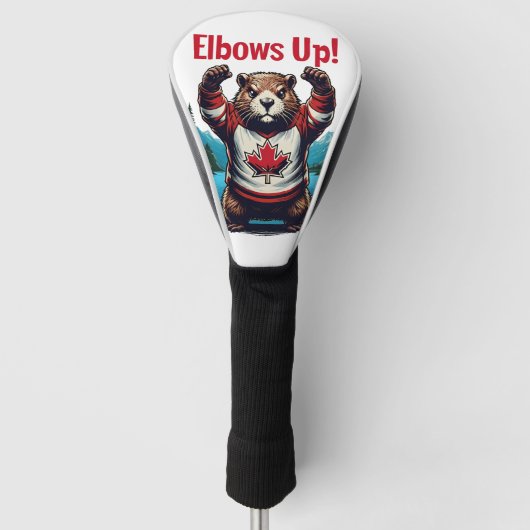 Ellebogen omhoog Canada Golfheadcover (Voorkant)