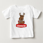 Ellebogen omhoog Canada! Grappig Moose Peuter T-sh (Voorkant)