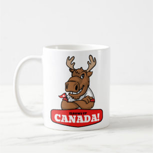 Ellebogen Omhoog Canada! Grappige Eekhoorn met Vla Koffiemok