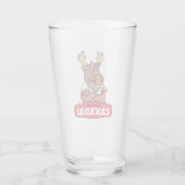 Ellebogen omhoog Canada! Grappige muis houdt vlag  Glas (Achterkant)