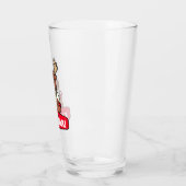 Ellebogen omhoog Canada! Grappige muis houdt vlag  Glas (Links)