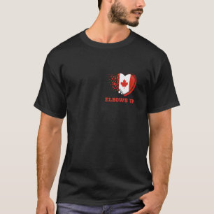 Ellebogen omhoog Canada Hart Vlag Sta Sterk T-shirt