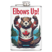 Ellebogen omhoog Canada Heupfles (Voorkant)