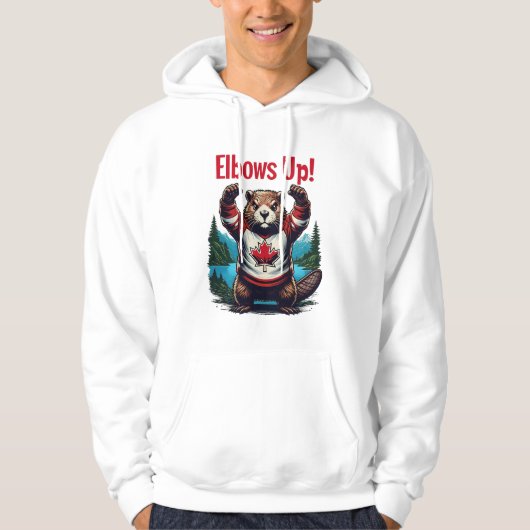 Ellebogen omhoog Canada Hoodie (Voorkant)
