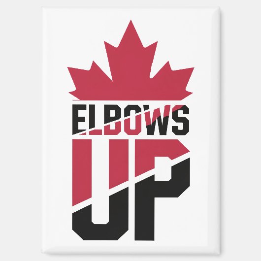 Ellebogen omhoog Canada Magneet (Voorkant)